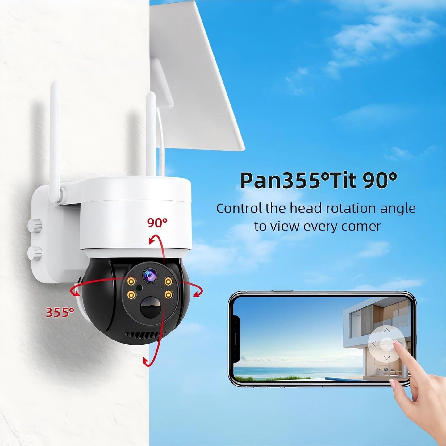 TQ2 Full HD 1080P WiFi Solar Battery PTZ