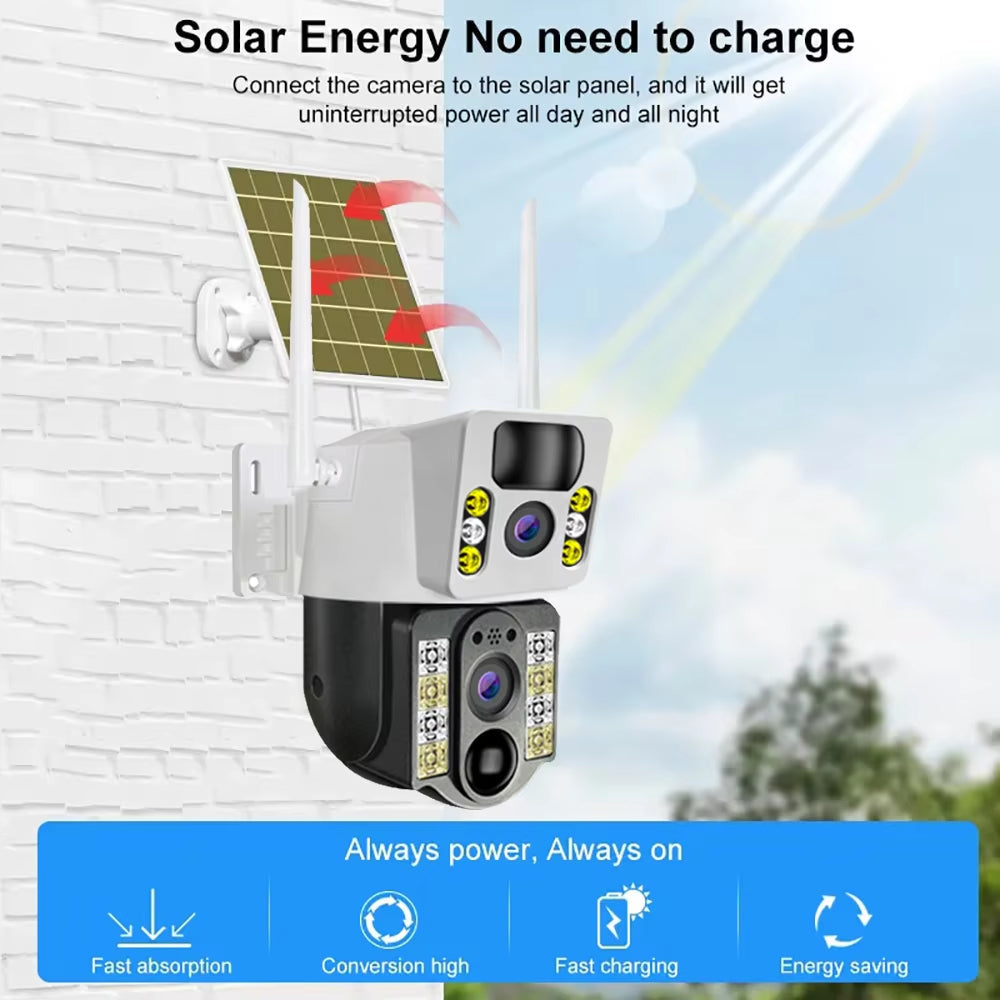 V40 4G 8MP solar Security Camera with 4G/WiFi Options Dual-Light Night Vision