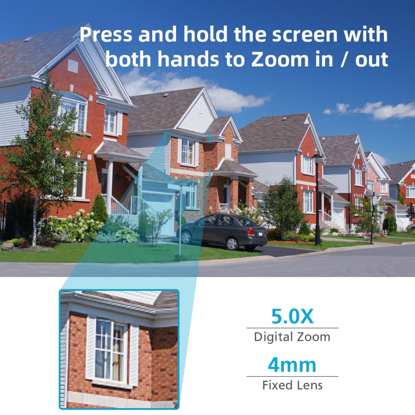 A8 White PTZ 1080P Smart Security Camera