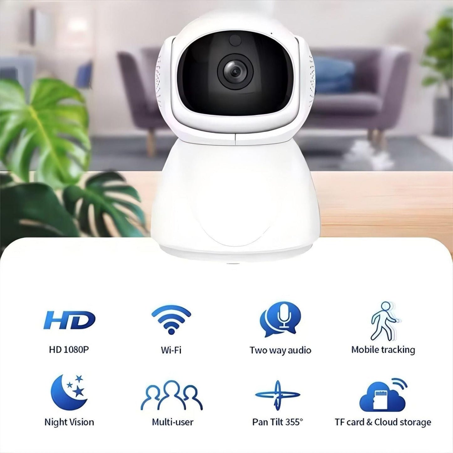 1080P Full-HD Wireless IP Camera with AI Human Detection