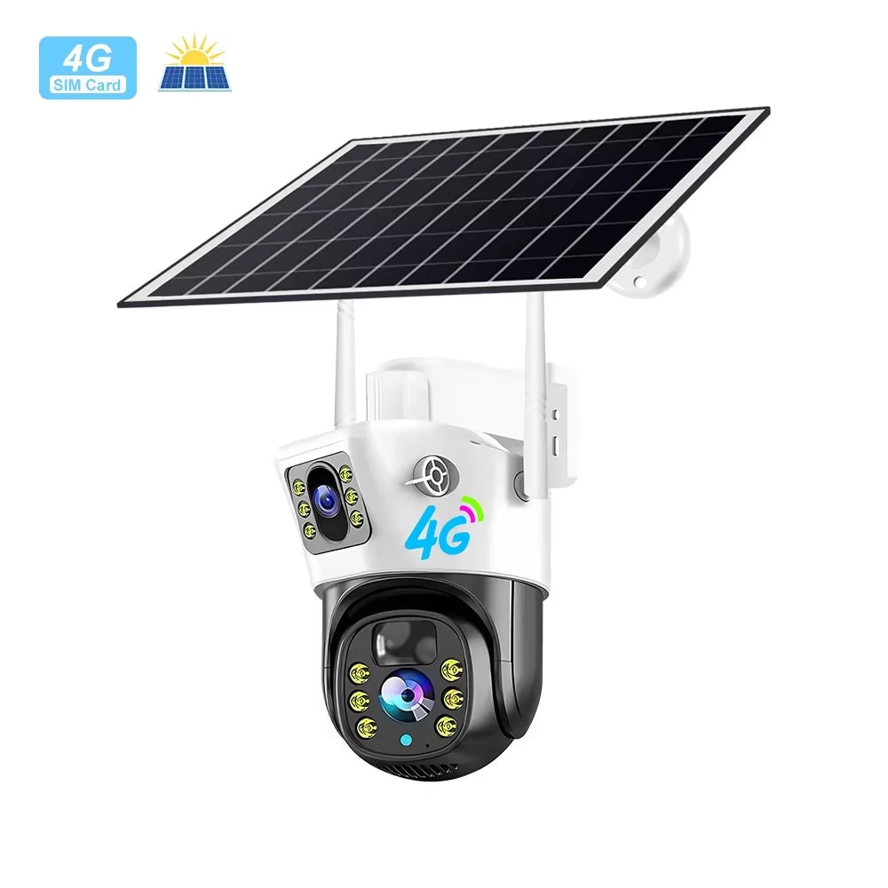 V44 Solar-Powered 4g security Camera with HD Color Monitoring Motion Detection